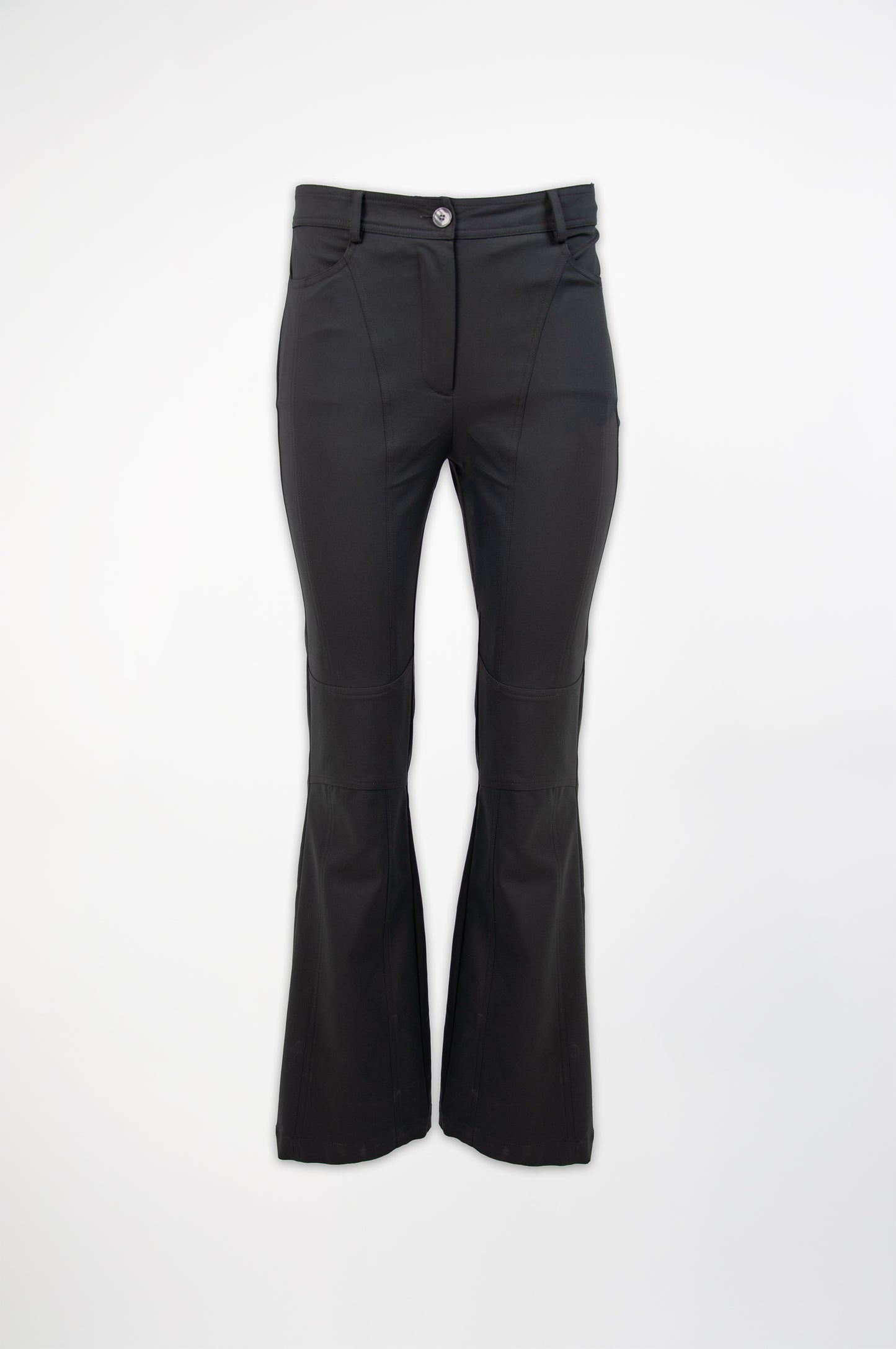 Grey Biker Trousers-Black and Black