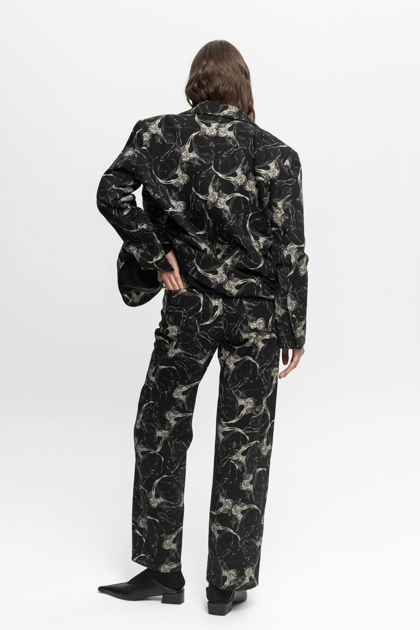"Night Shift" Denim Trousers-Black and Black