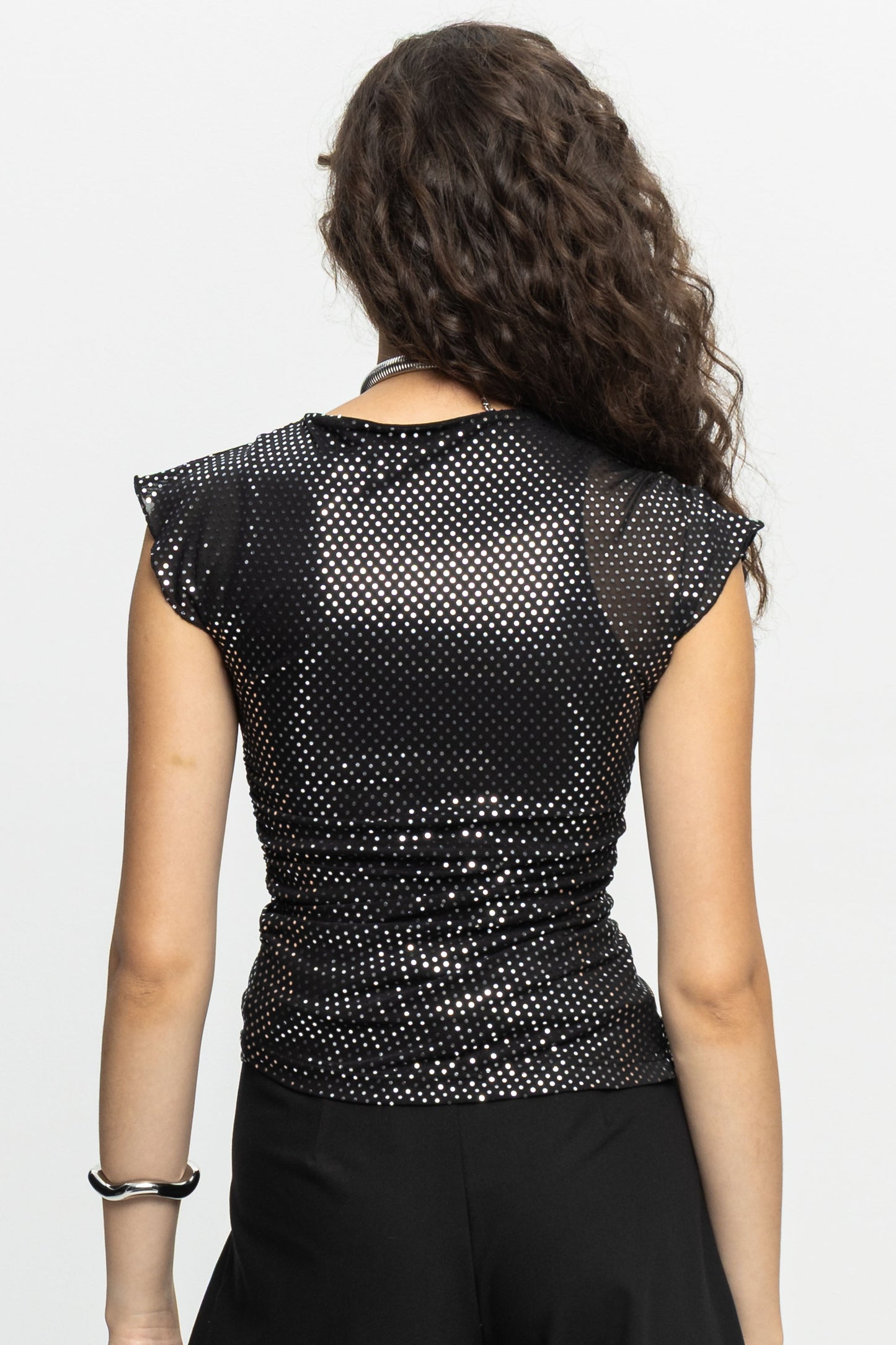 Disco Top-Black and Black