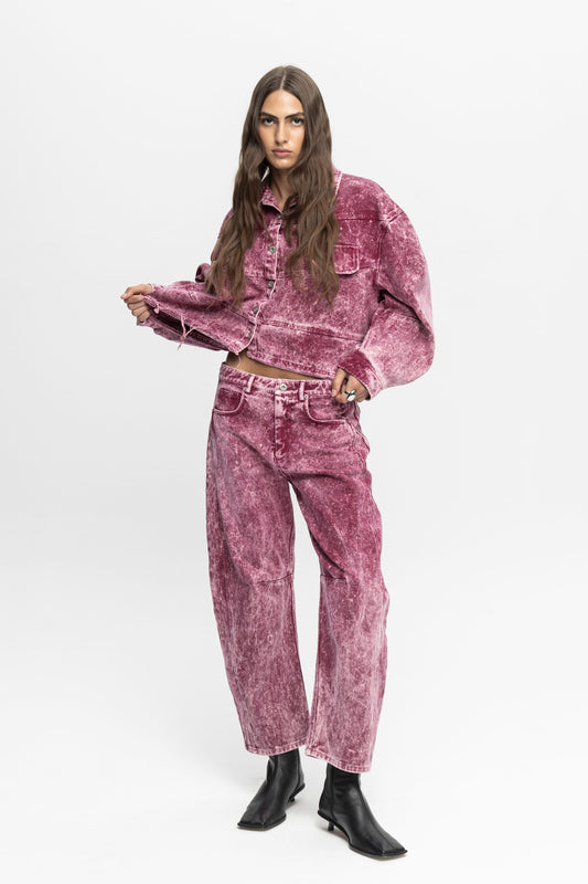 Washed Denim Jacket-Black and Black