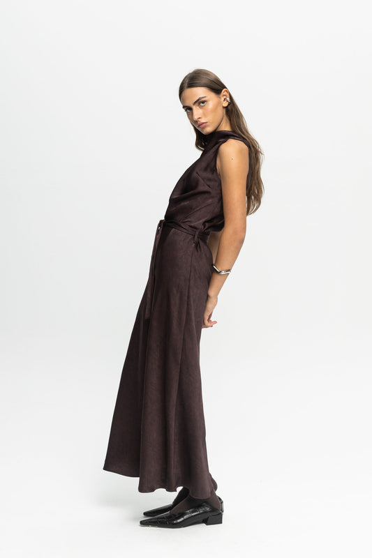 Plum Dress-Black and Black