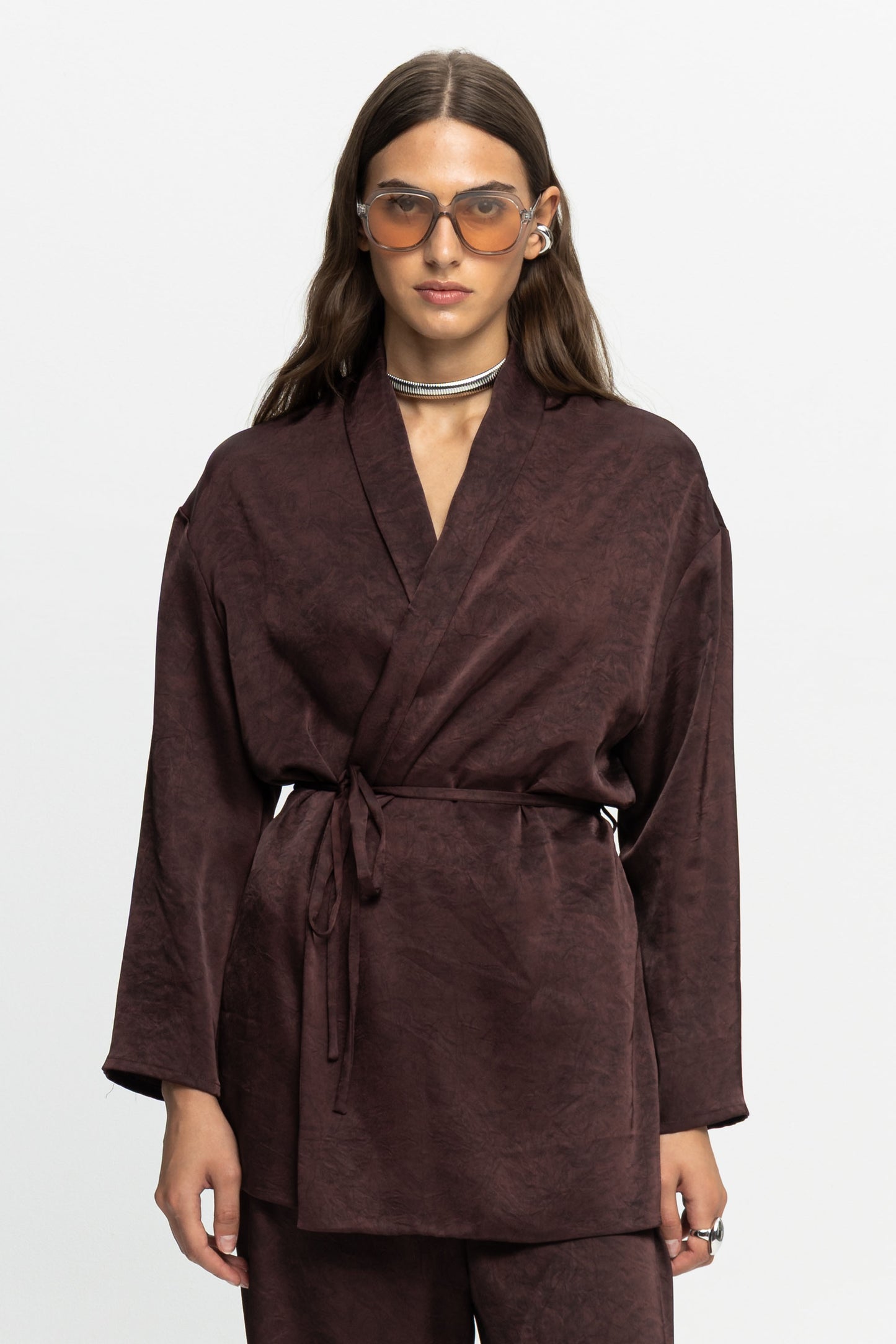 Plum Kimono-Black and Black
