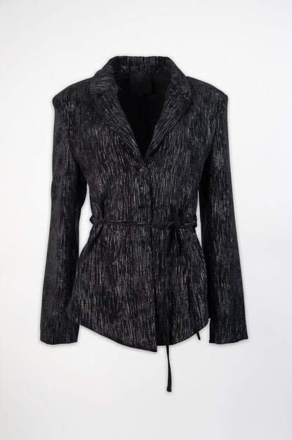Metallic Jacket-Black and Black