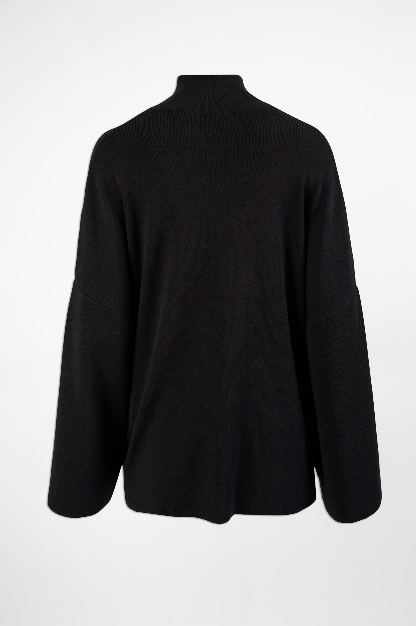 Turtleneck Sweater-Black and Black