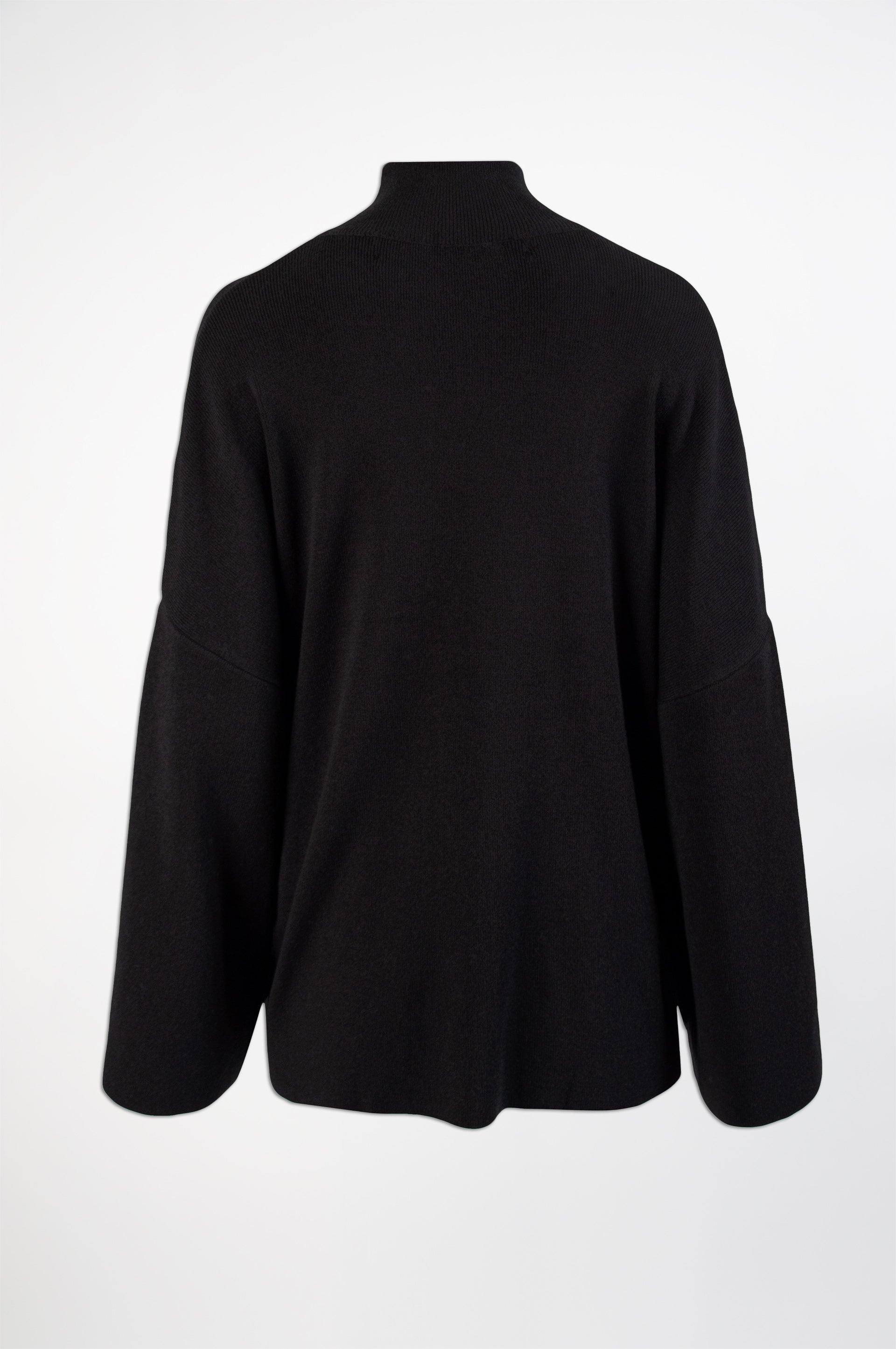 Turtleneck Sweater-Black and Black