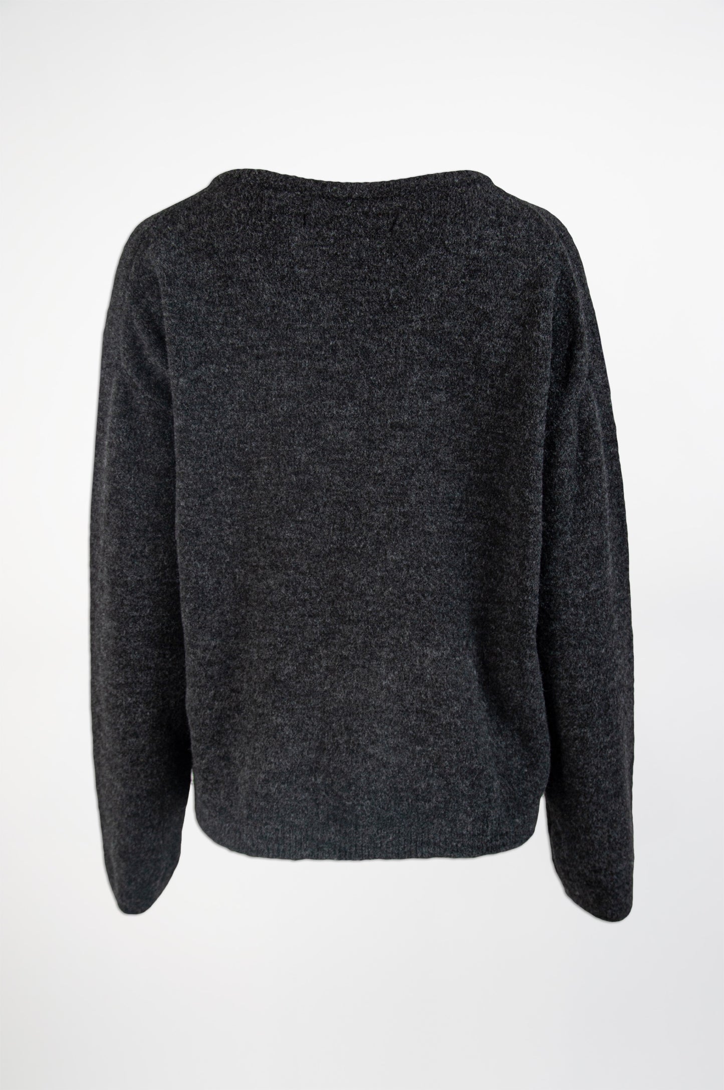 V-Neck Sweater-Black and Black