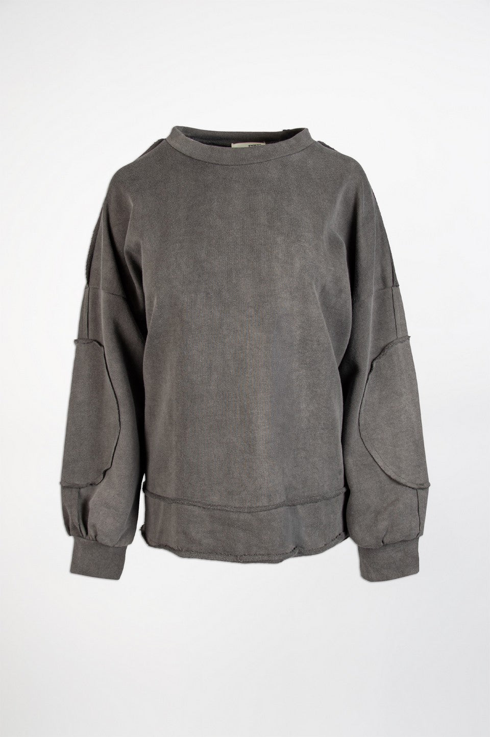 Elbow Patch Sweatshirt-Black and Black
