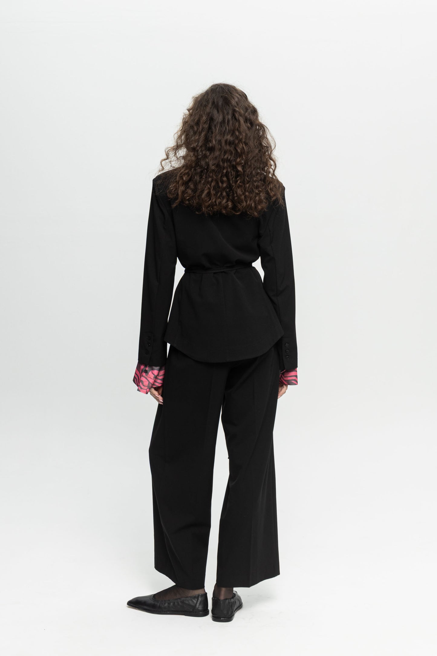 Black Modern Blazer-Black and Black