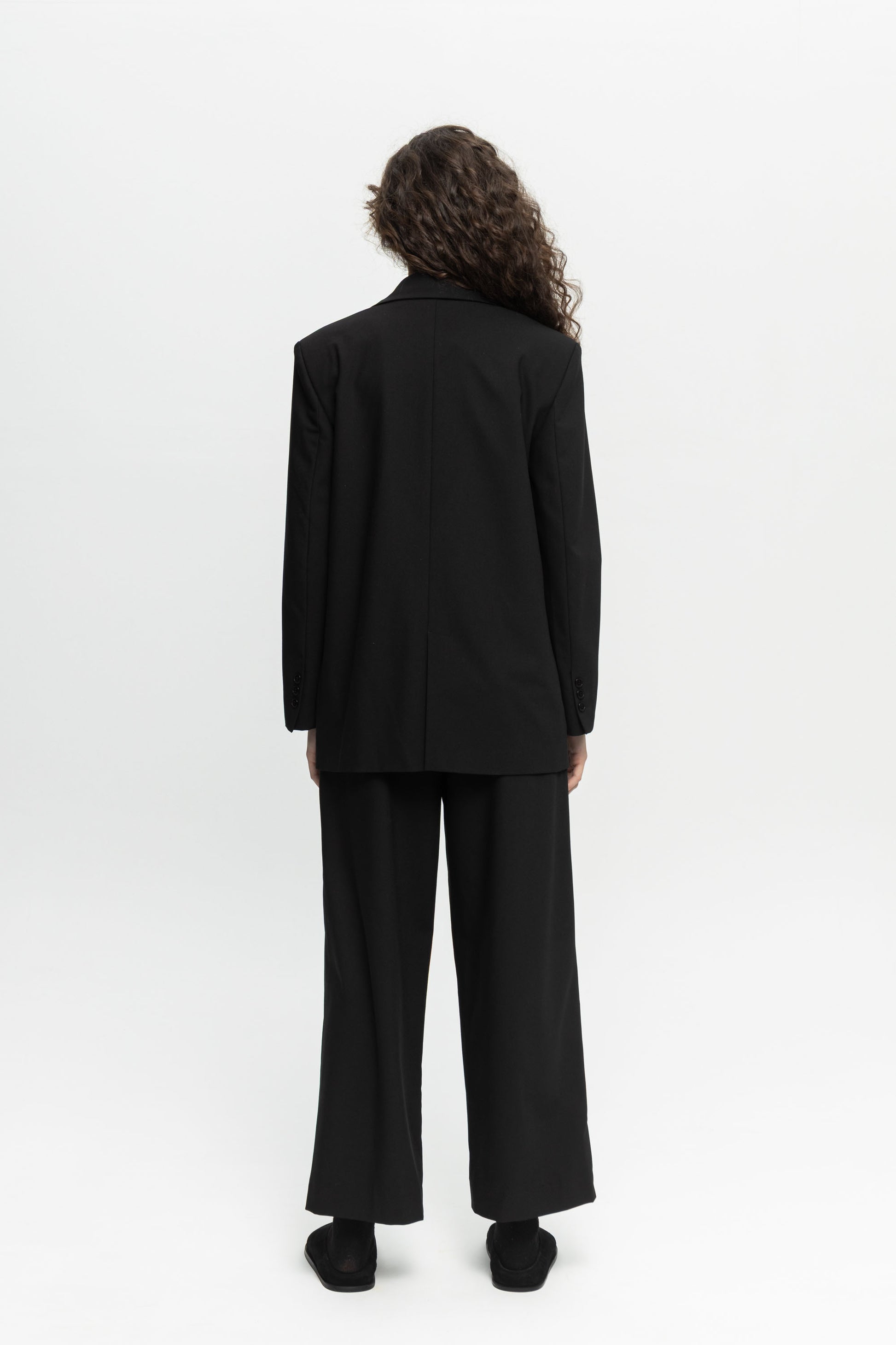 Black Blazer-Black and Black