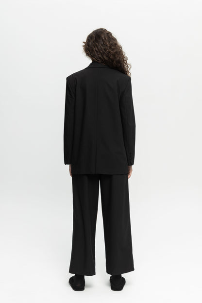 Black Blazer-Black and Black