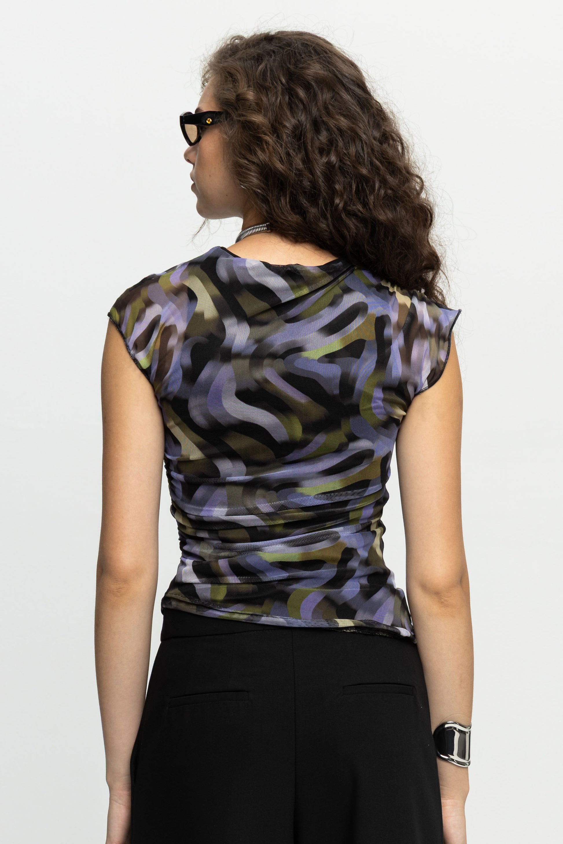 "Purple Haze" Top-Black and Black