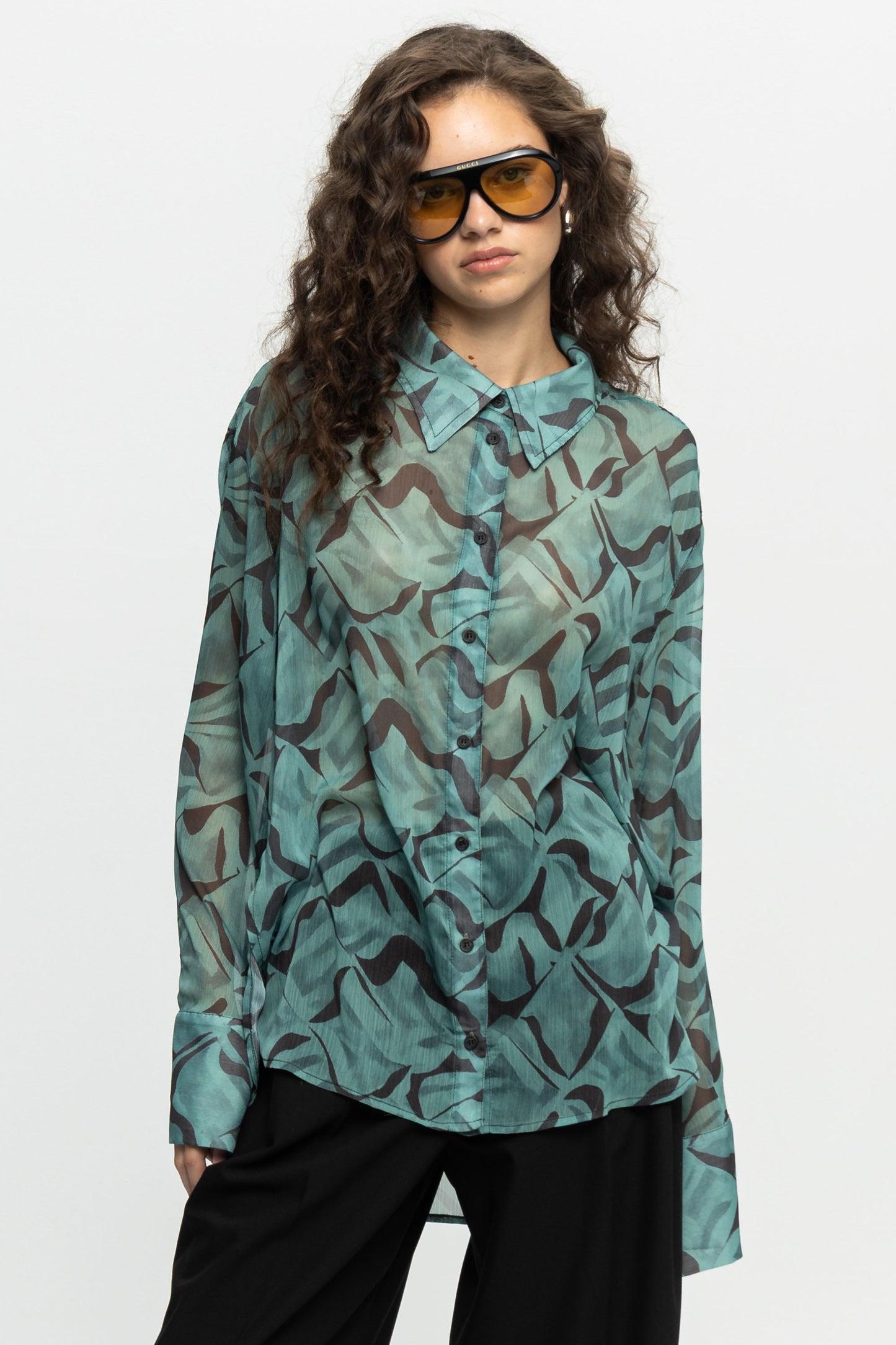 "Turquoise Days" Shirt-Black and Black