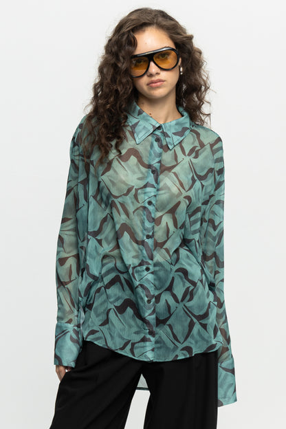 "Turquoise Days" Shirt-Black and Black