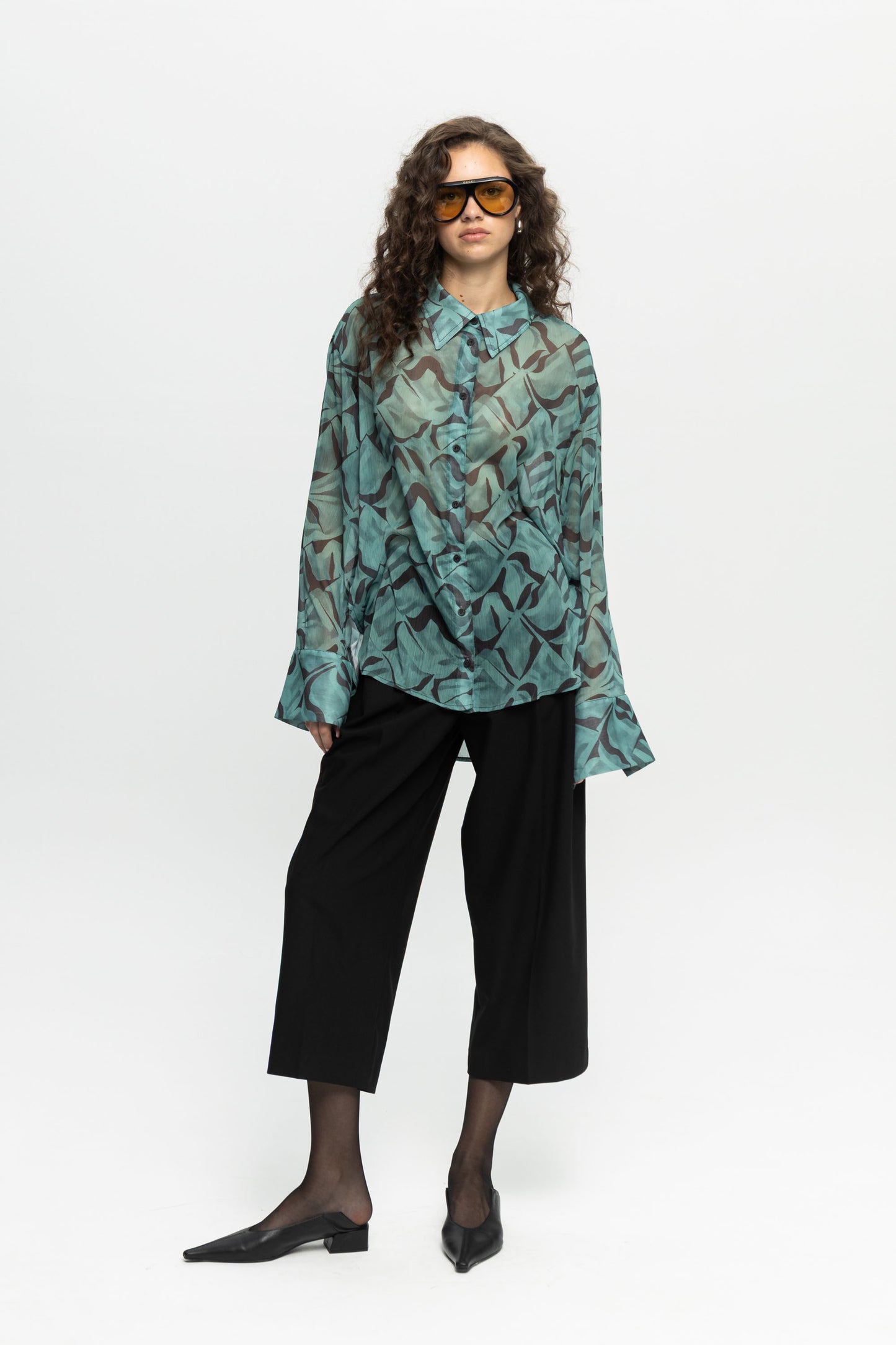 "Turquoise Days" Shirt-Black and Black
