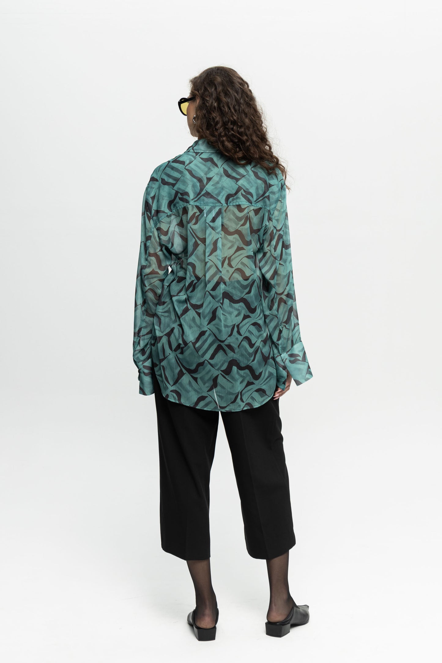 "Turquoise Days" Shirt-Black and Black