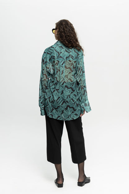 "Turquoise Days" Shirt-Black and Black