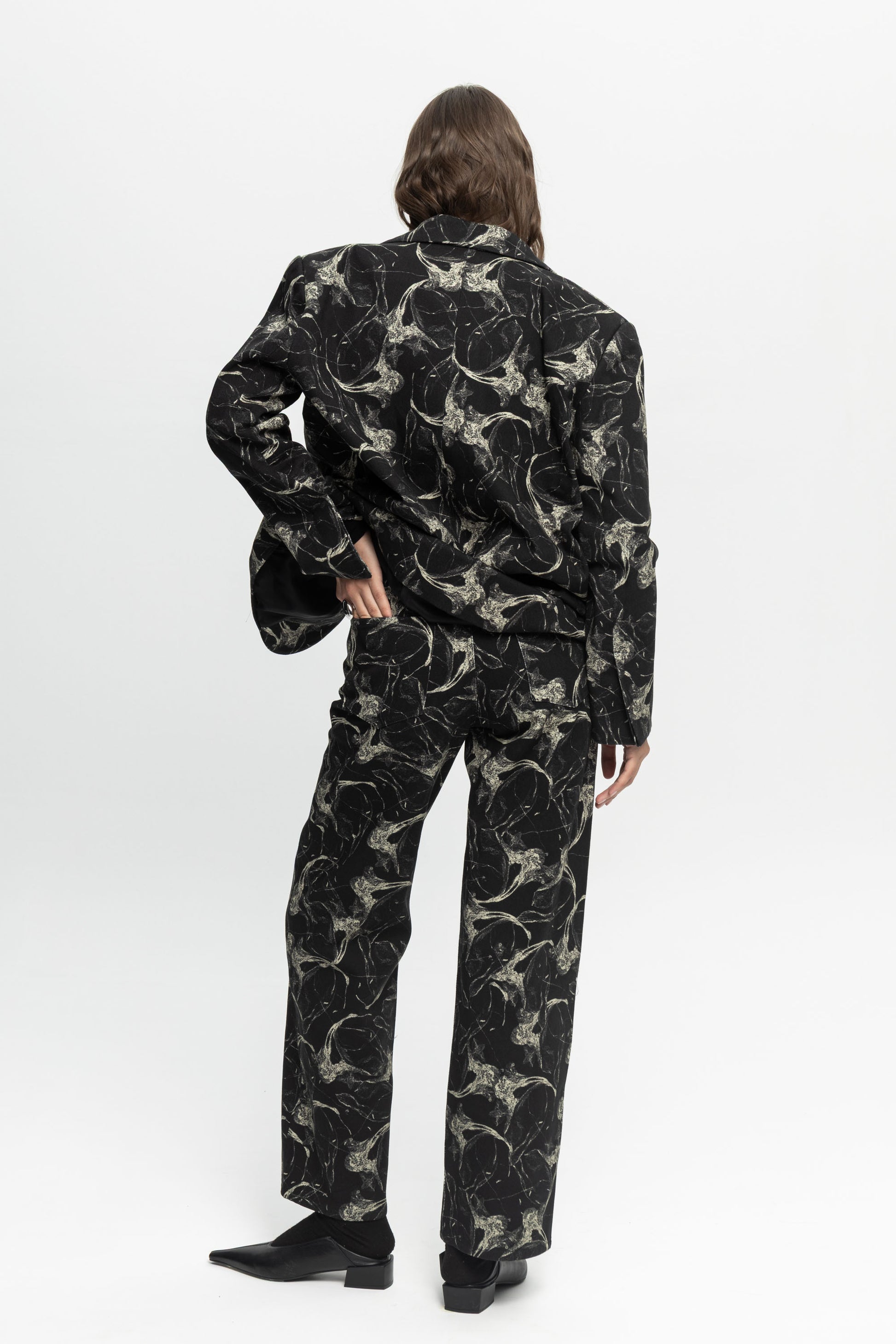 "Night Shift" Denim Trousers-Black and Black