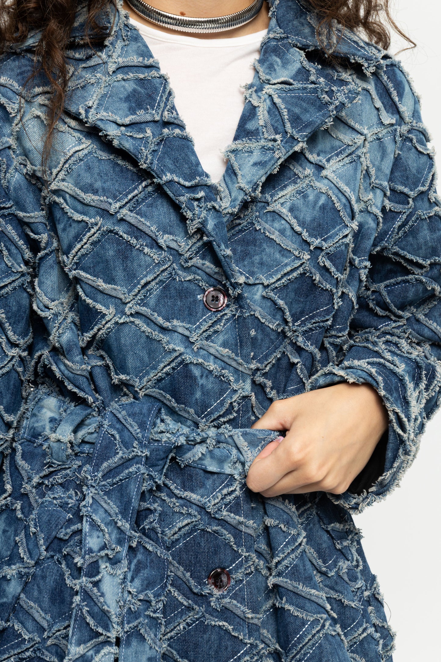 Denim Trench Coat-Black and Black