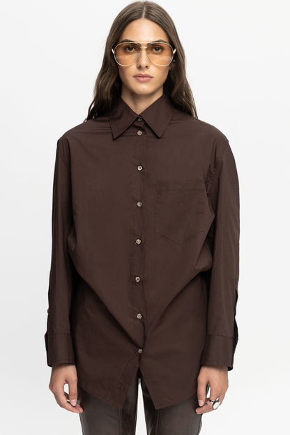 Poplin Shirt-Black and Black