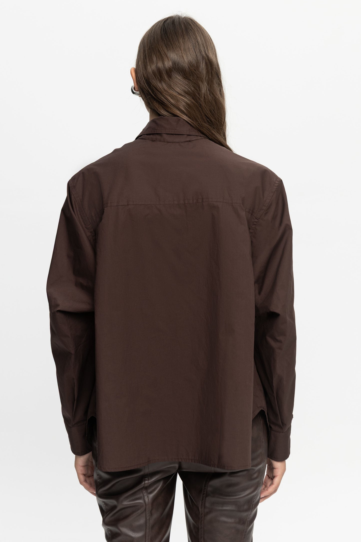 Poplin Shirt-Black and Black