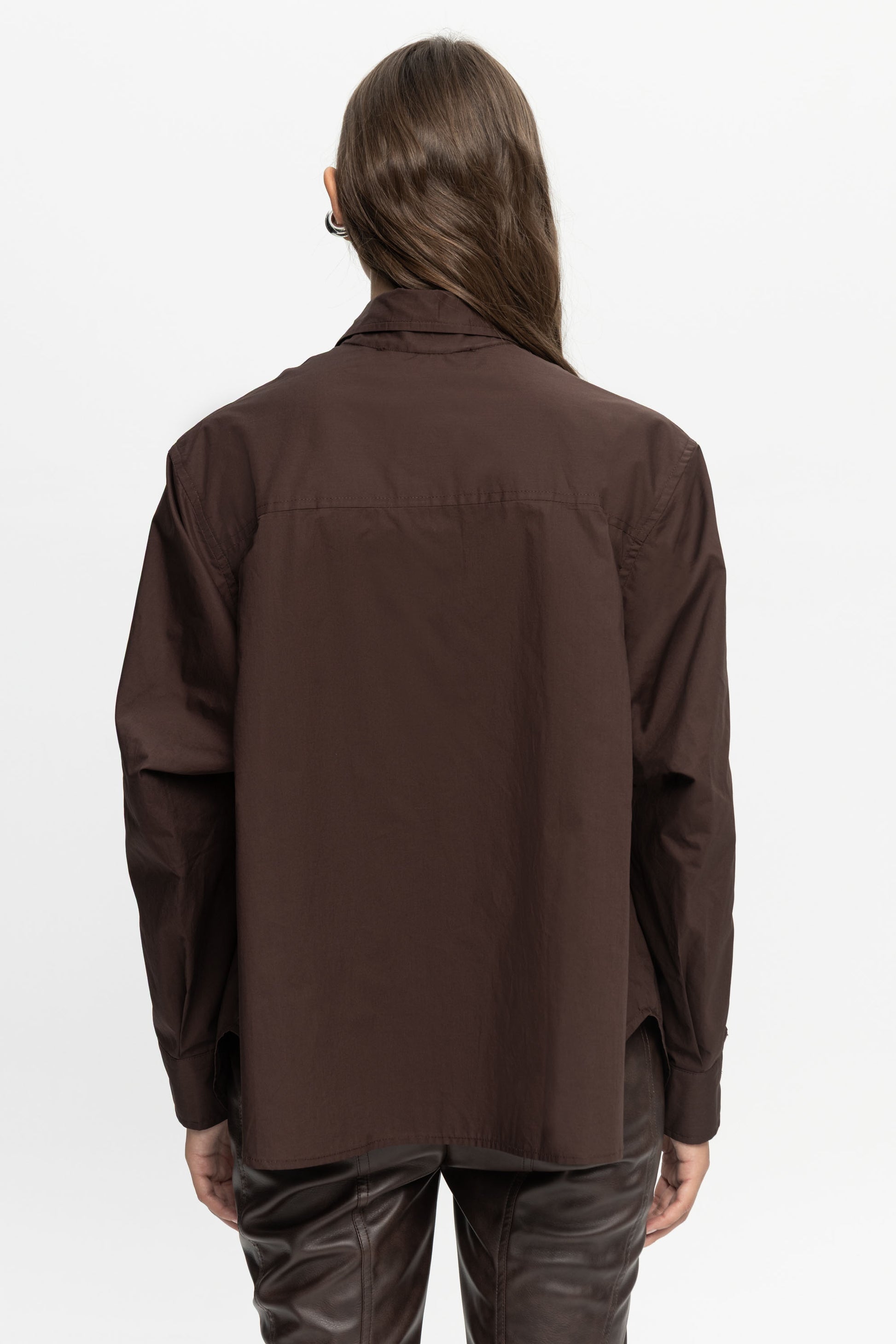 Poplin Shirt-Black and Black