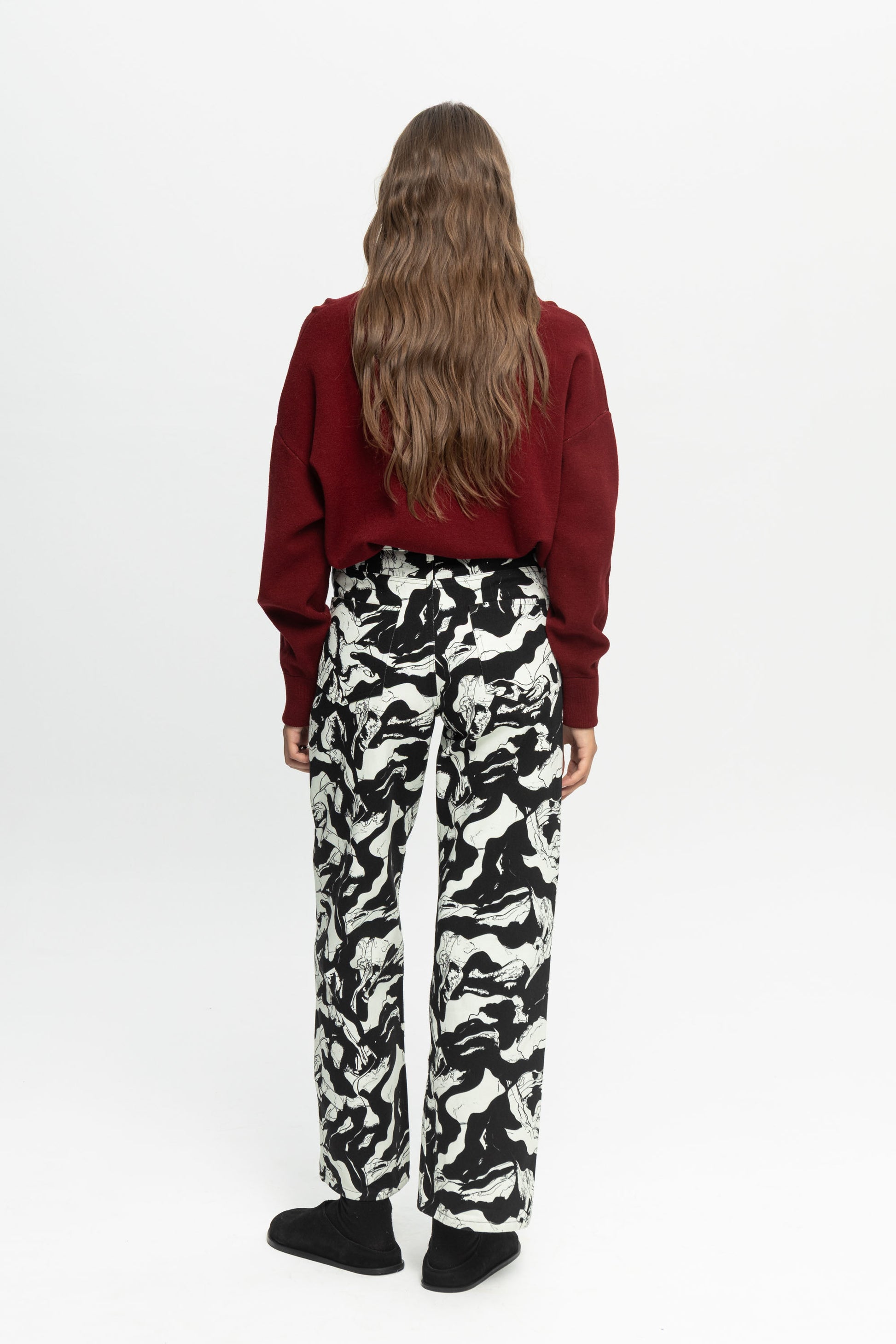 "Milk" Denim Pants-Black and Black