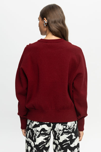 "B&B?" Knit Blouse-Black and Black