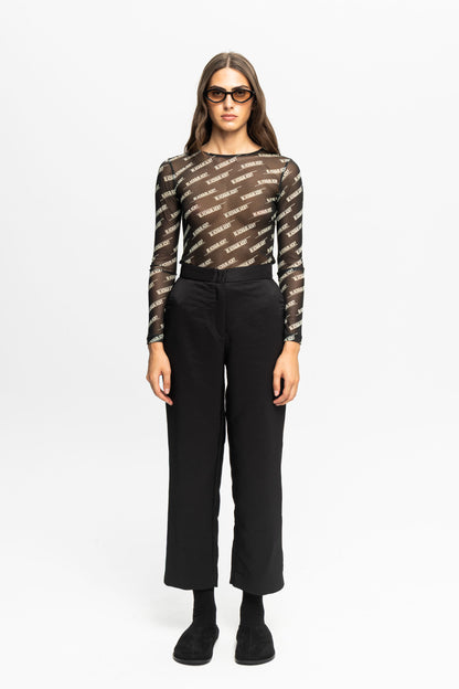 "Black" Blouse-Black and Black