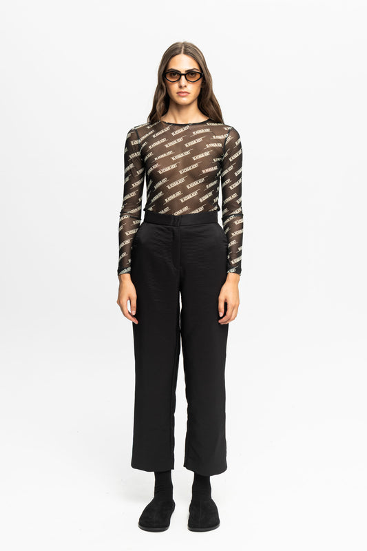 "Black" Blouse-Black and Black