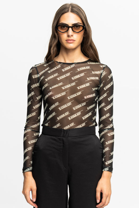 "Black" Blouse-Black and Black