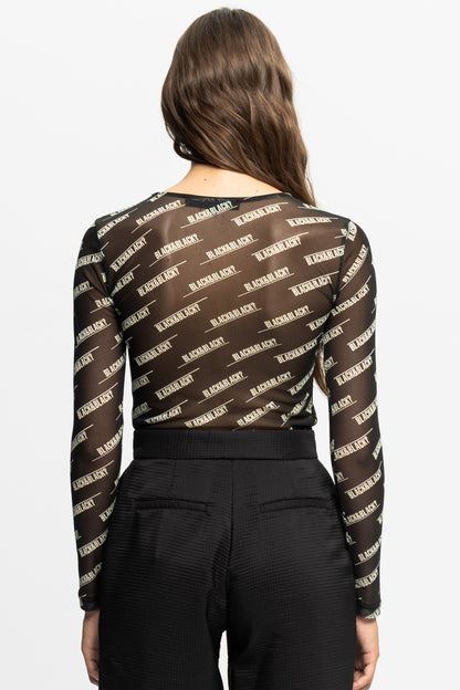 "Black" Blouse-Black and Black