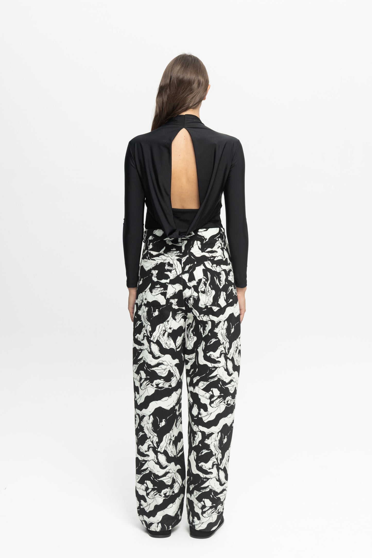 "Milk" Denim Trousers-Black and Black