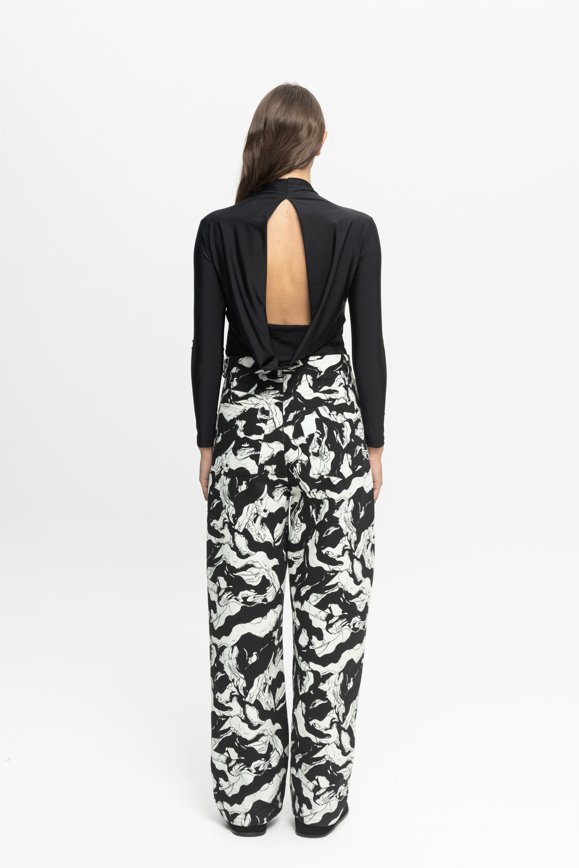 "Milk" Denim Trousers-Black and Black