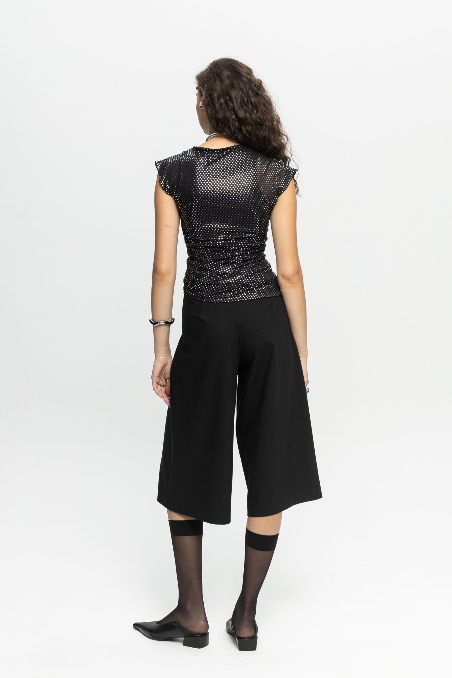 Disco Top-Black and Black