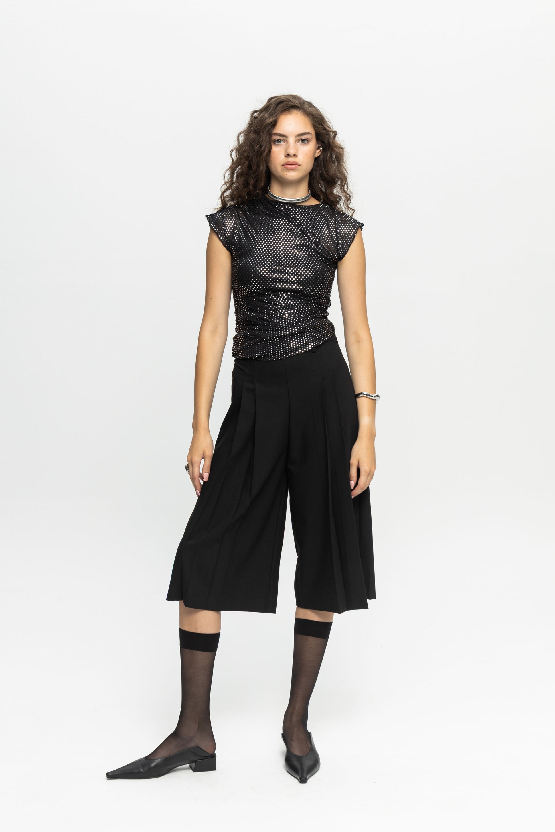 Disco Top-Black and Black