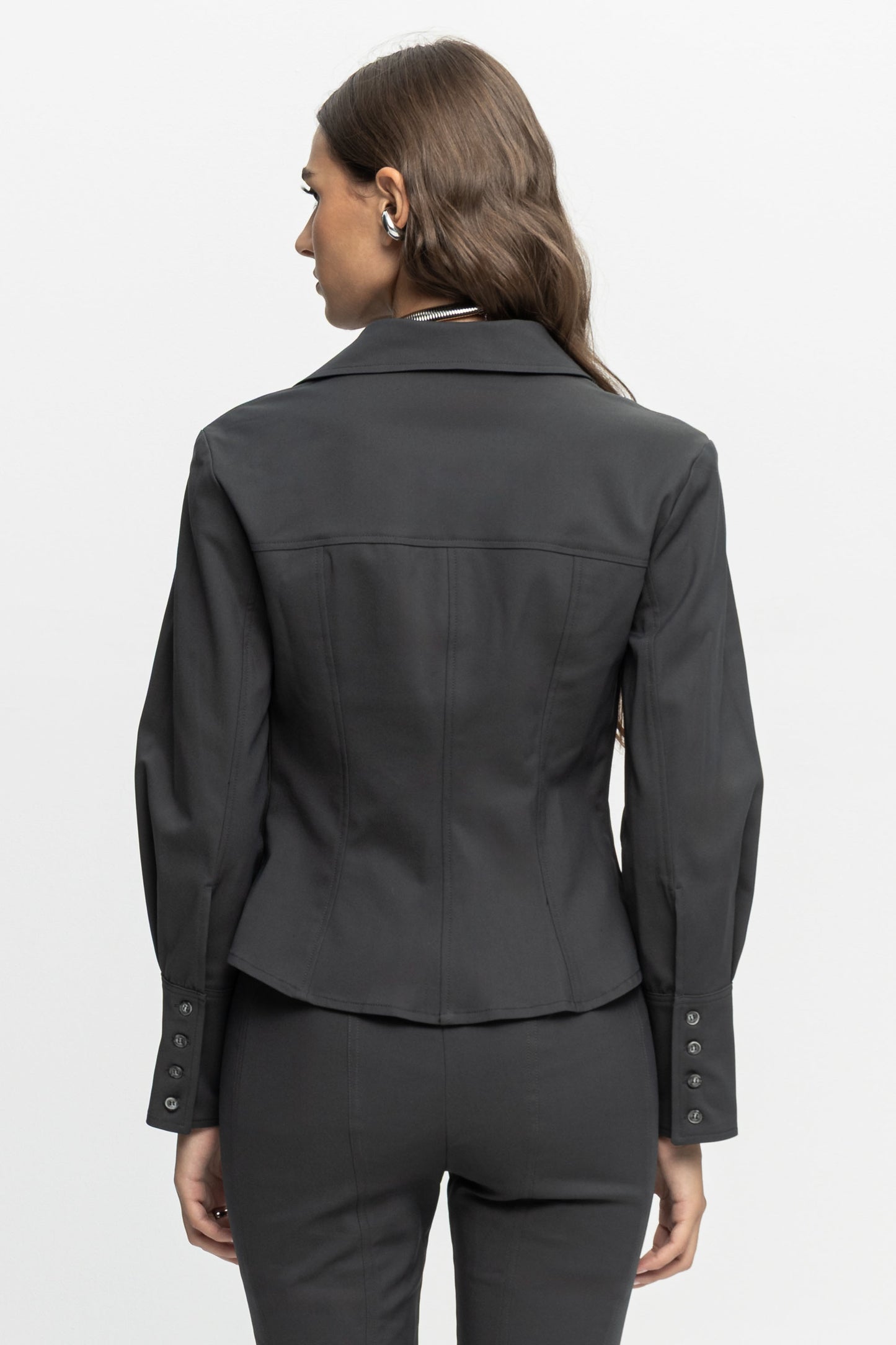 Grey Shirt-Black and Black