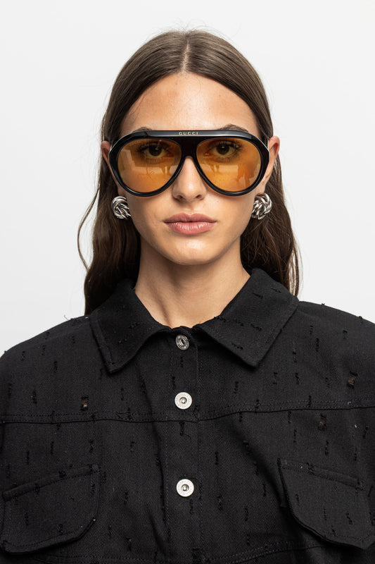 Black Denim Jacket-Black and Black