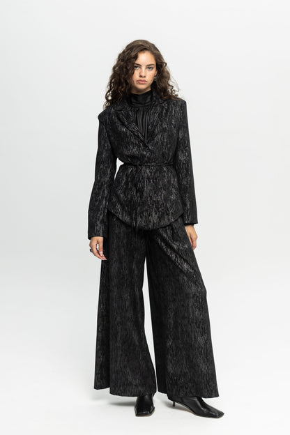 Metallic Jacket-Black and Black