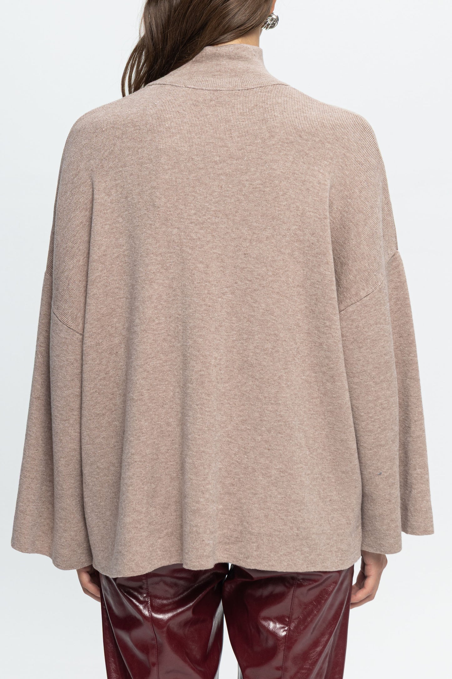 Turtleneck Sweater-Black and Black