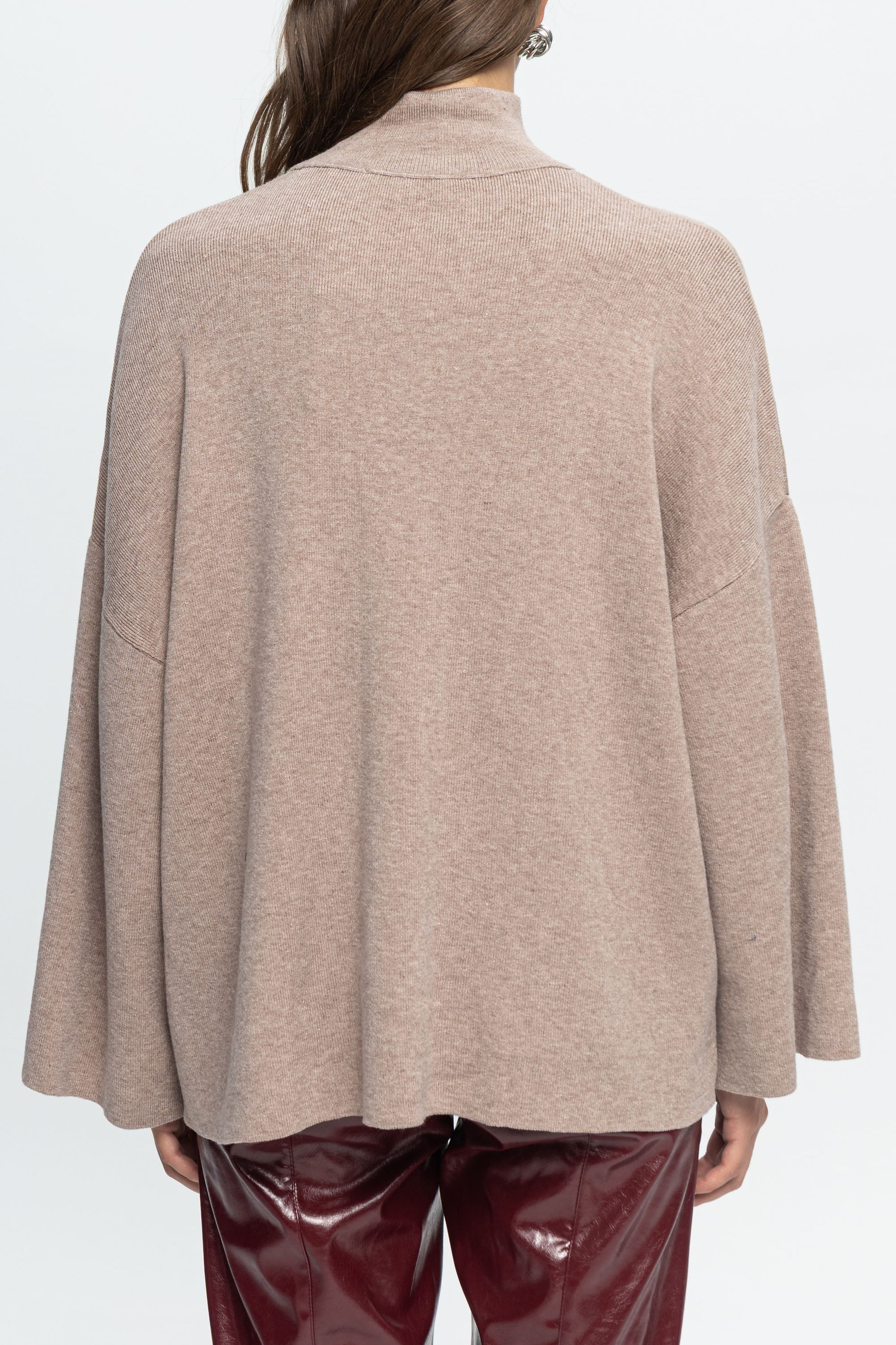 Turtleneck Sweater-Black and Black