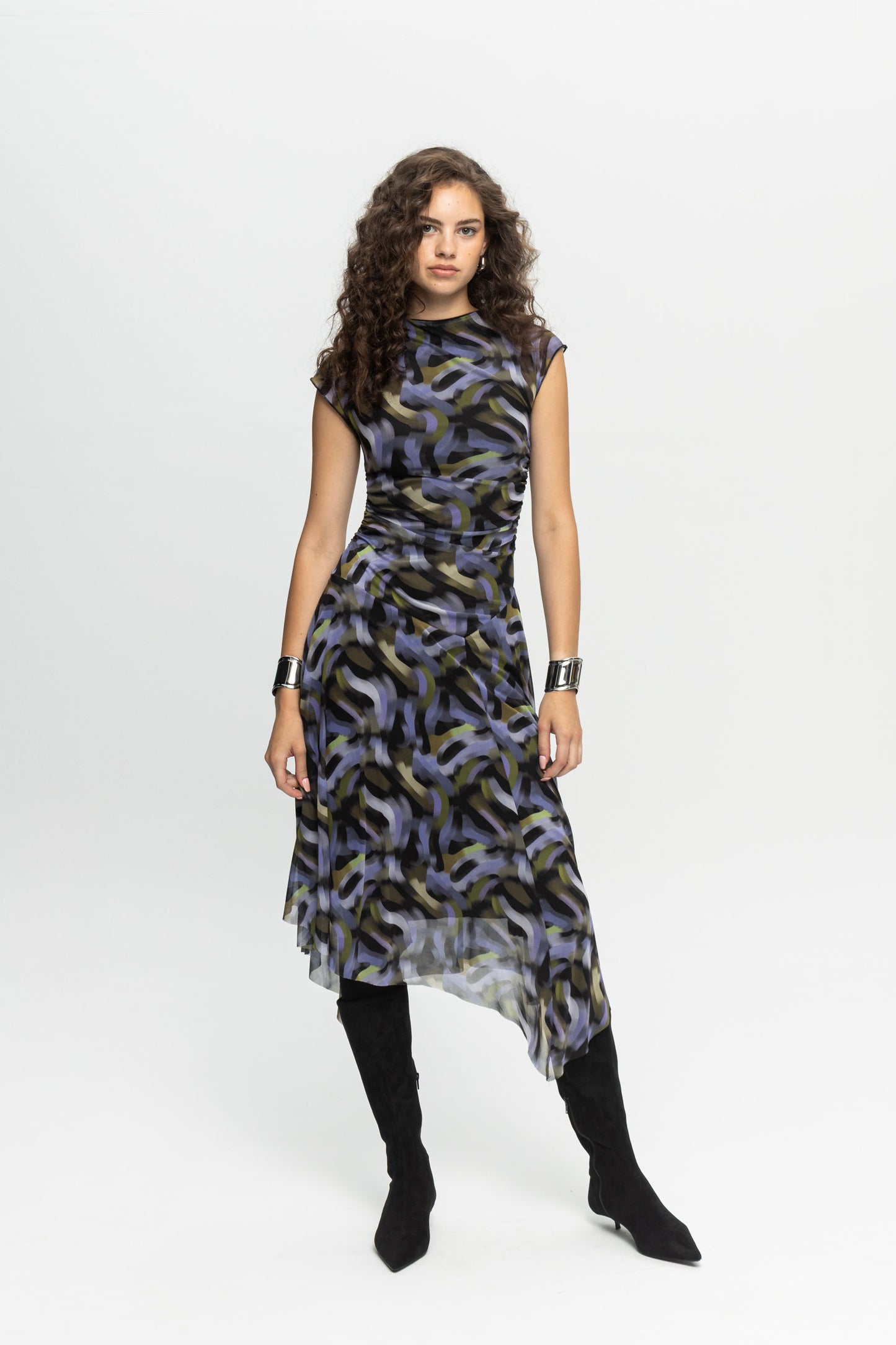 "Purple Haze" Dress-Black and Black