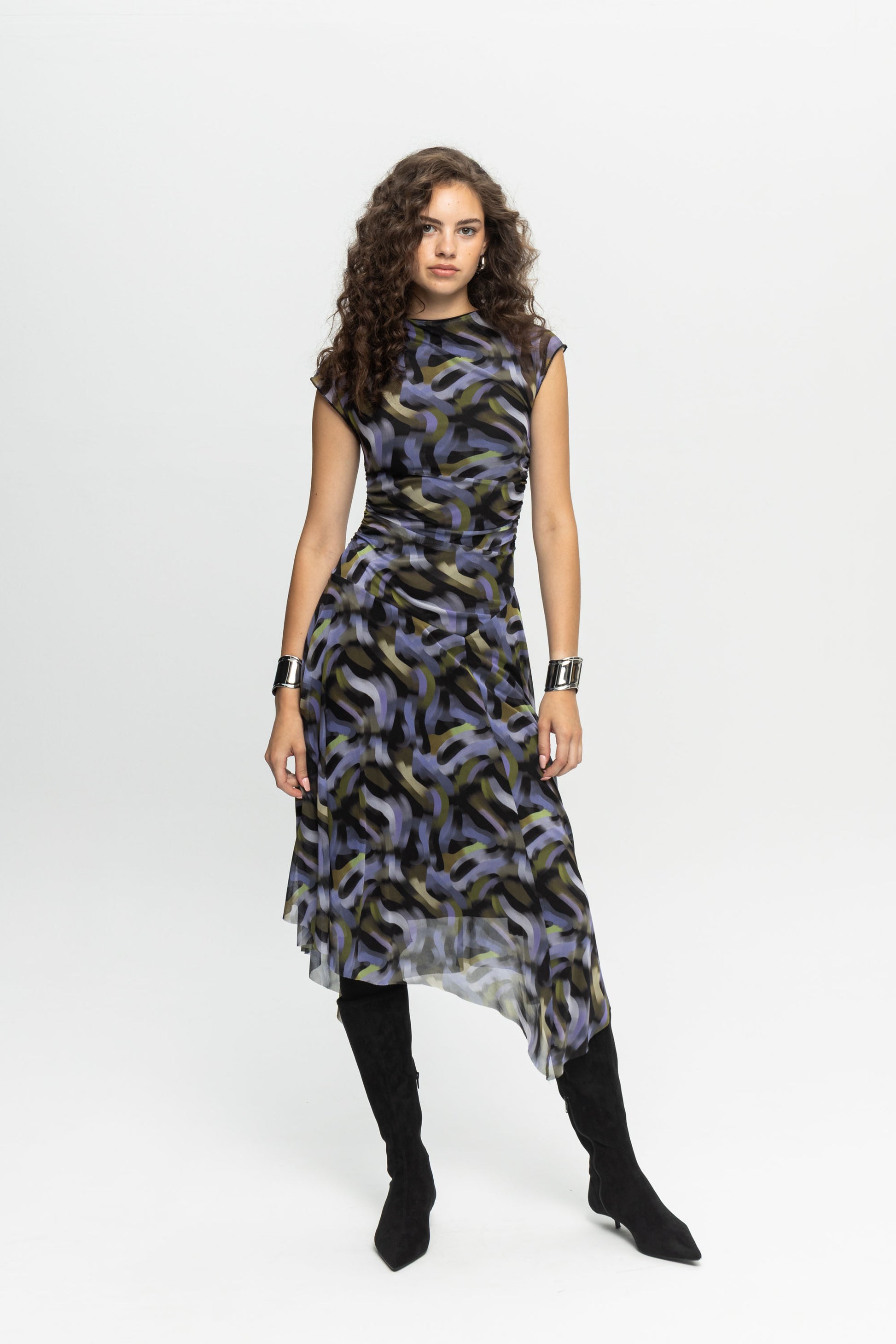 "Purple Haze" Dress-Black and Black