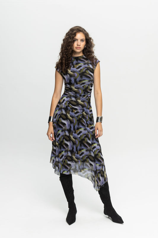 "Purple Haze" Dress-Black and Black