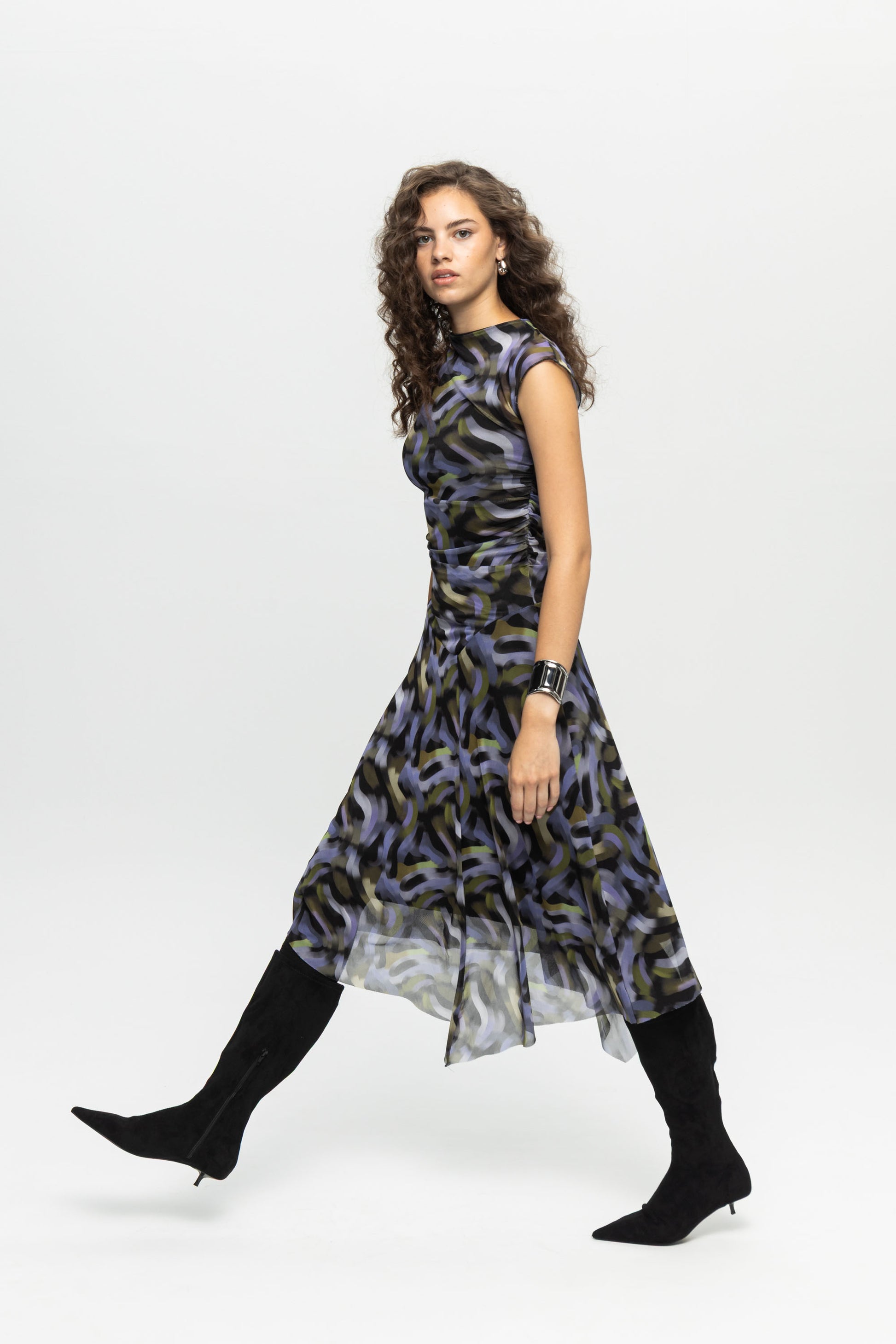 "Purple Haze" Dress-Black and Black