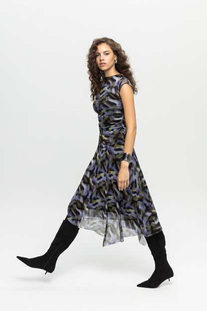 "Purple Haze" Dress-Black and Black