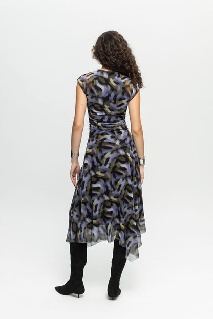 "Purple Haze" Dress-Black and Black