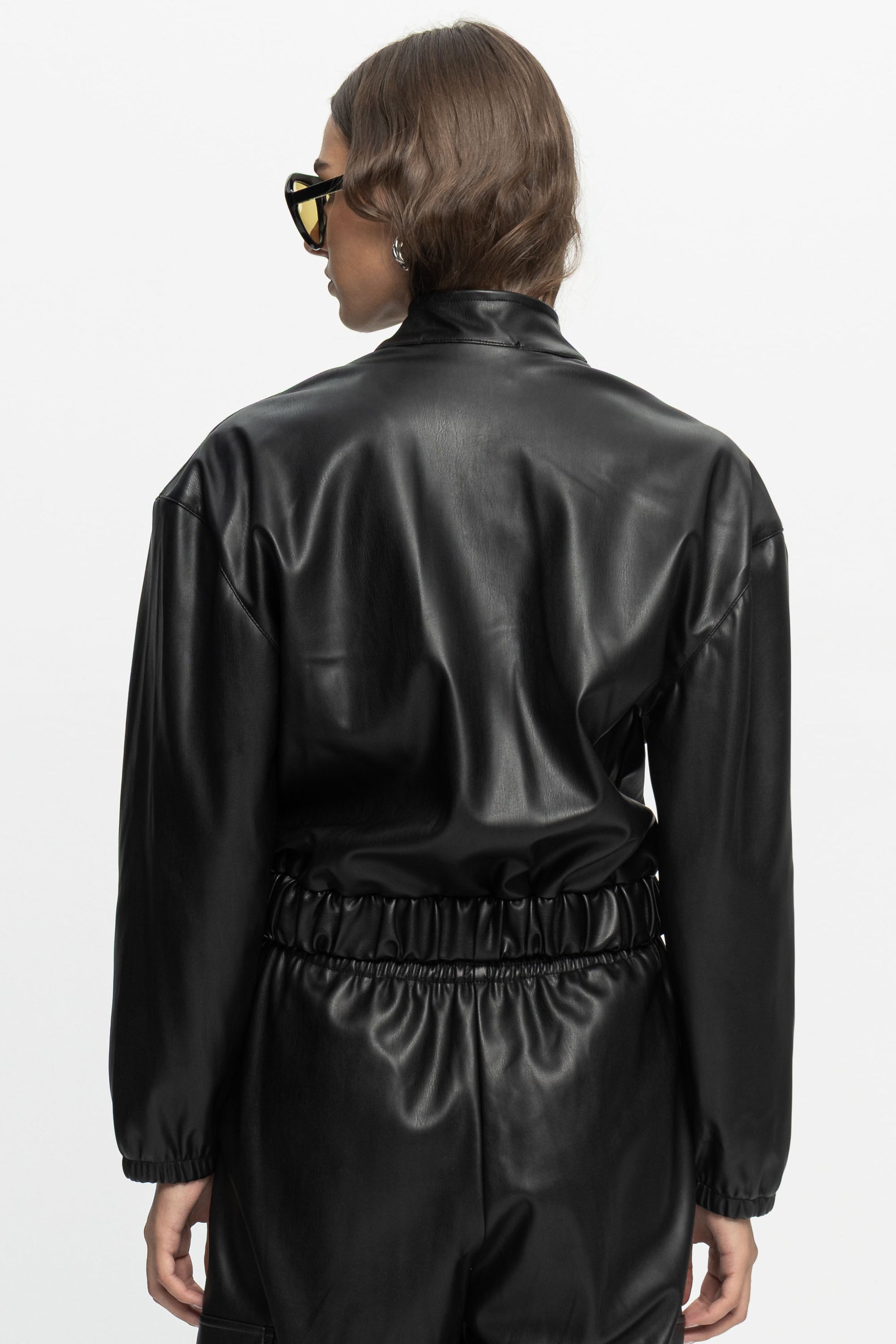 Black Leather Jacket-Black and Black