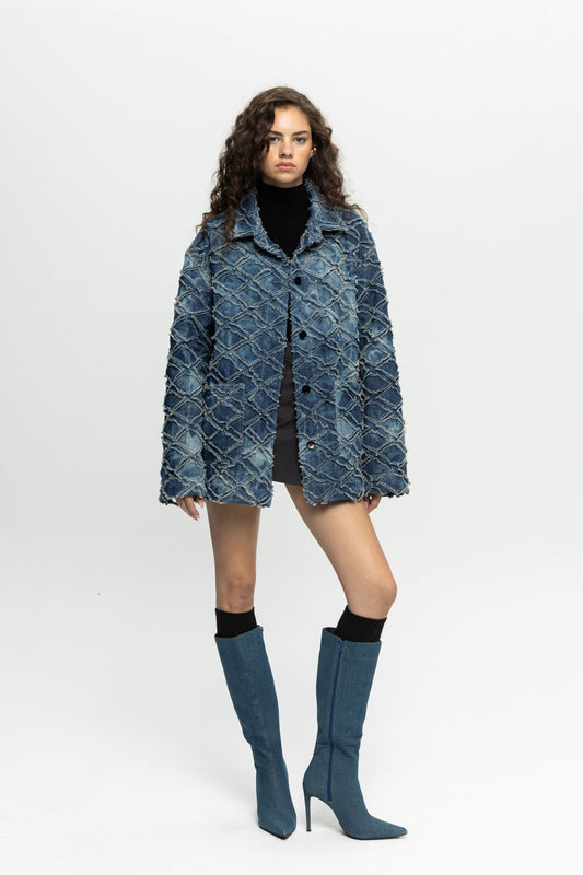 Denim Jacket-Black and Black