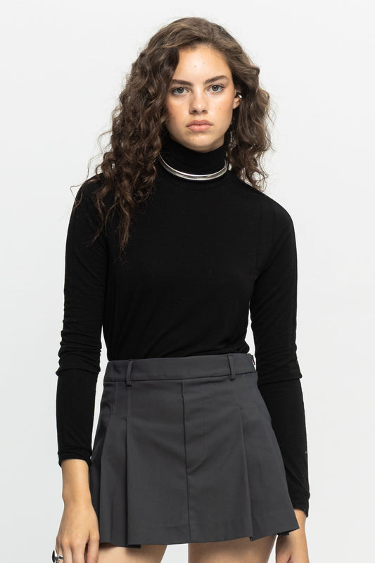 Mini Skort-Black and Black