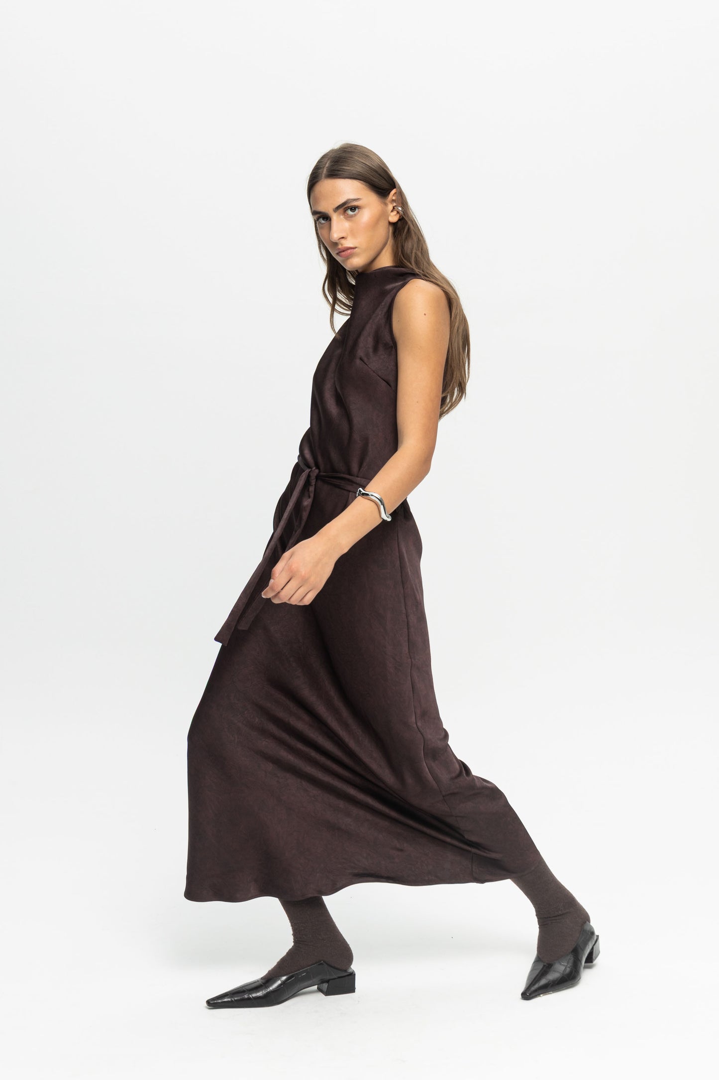 Plum Dress-Black and Black